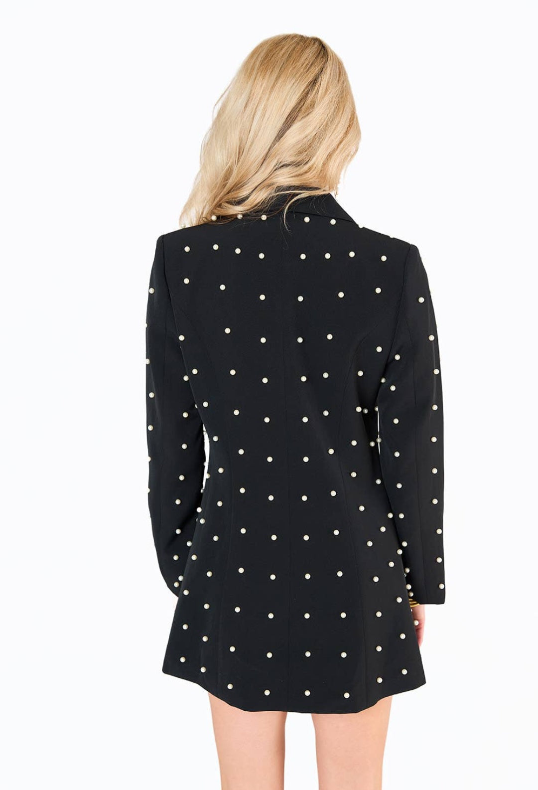 Riley Pearl Blazer Dress -Onyx - BuddyLove