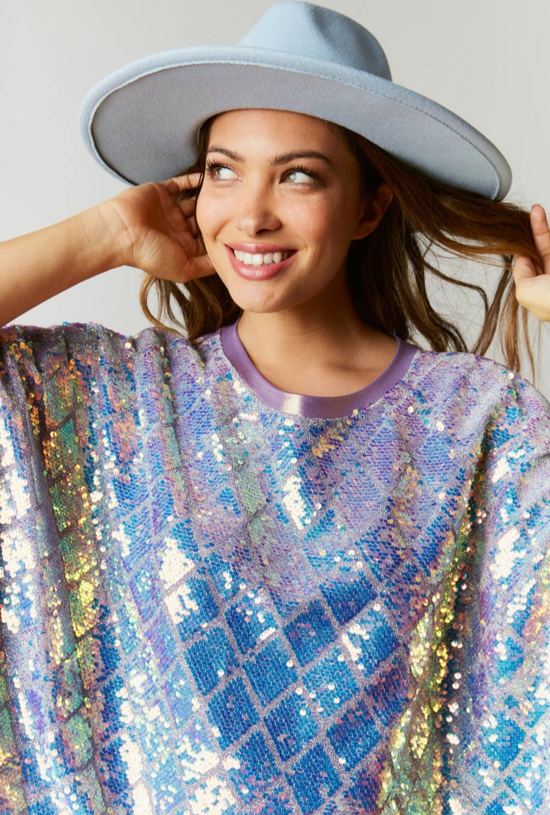 rainbow sequin tops
