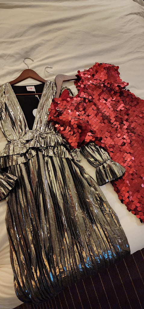 Evie Metallic Maxi Dress - Disco Ball