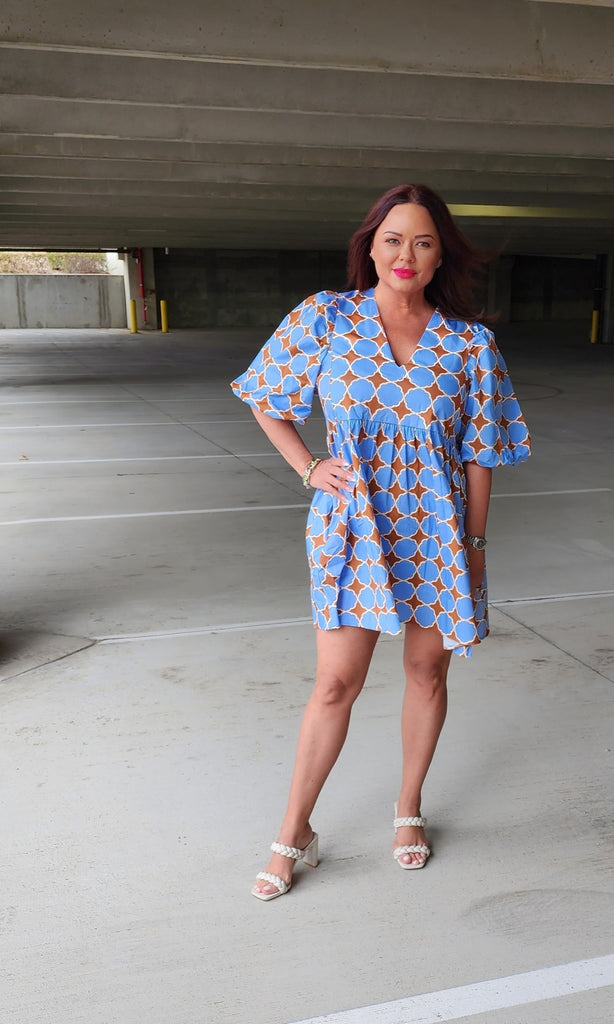 Denton Dress - Athenas Blue